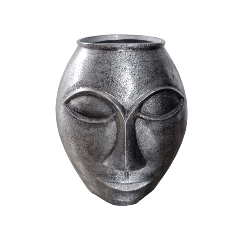 Liberta - Maison HARGA Βάζο Αλουμινίου Ασημί Αντικέ Φ23