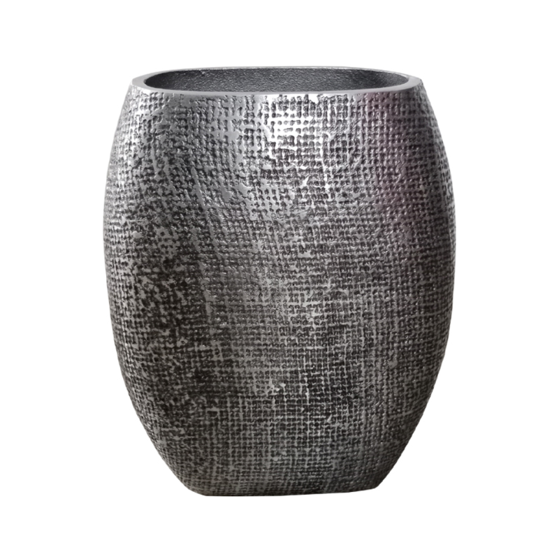 Liberta - Maison - ΣΗΜΑΝΤΙΚΟ: Σε περίπτωση διαφοράς τιμής από το κατάστημα ισχύει παντα και μόνο η τιμή του καταστήματος Liberta - Maison KALSU Βάζο Αλουμινίου Ασημί Αντικέ 19x