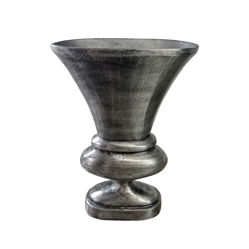 Liberta - Maison MUT Βάζο Αλουμινίου Ασημί Αντικέ 32x16x46cm 022168