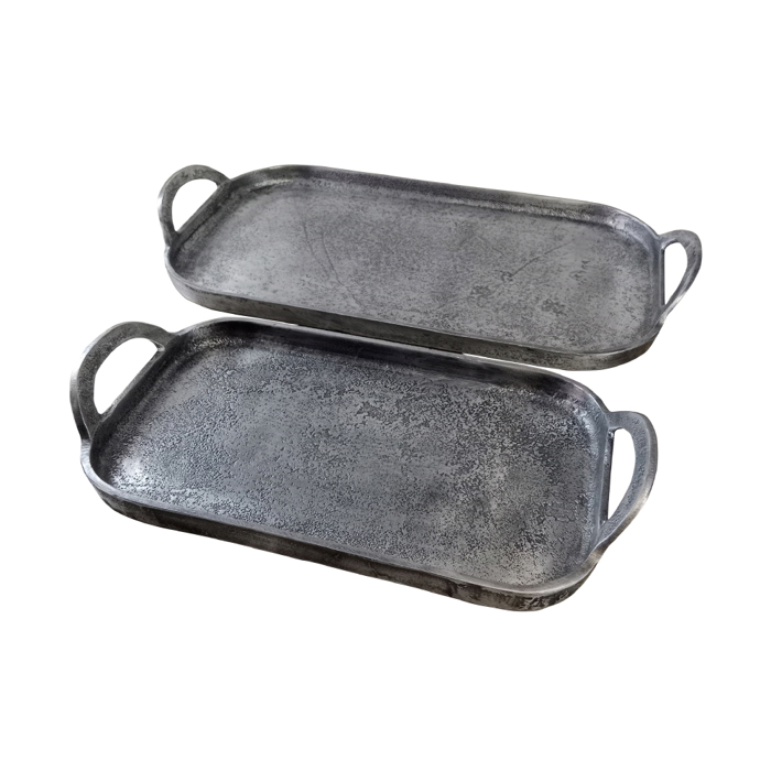 Liberta - Maison KIRAT Set ton 2 Diskos Alouminiou Asimi Antike 46x23x5cm 022196