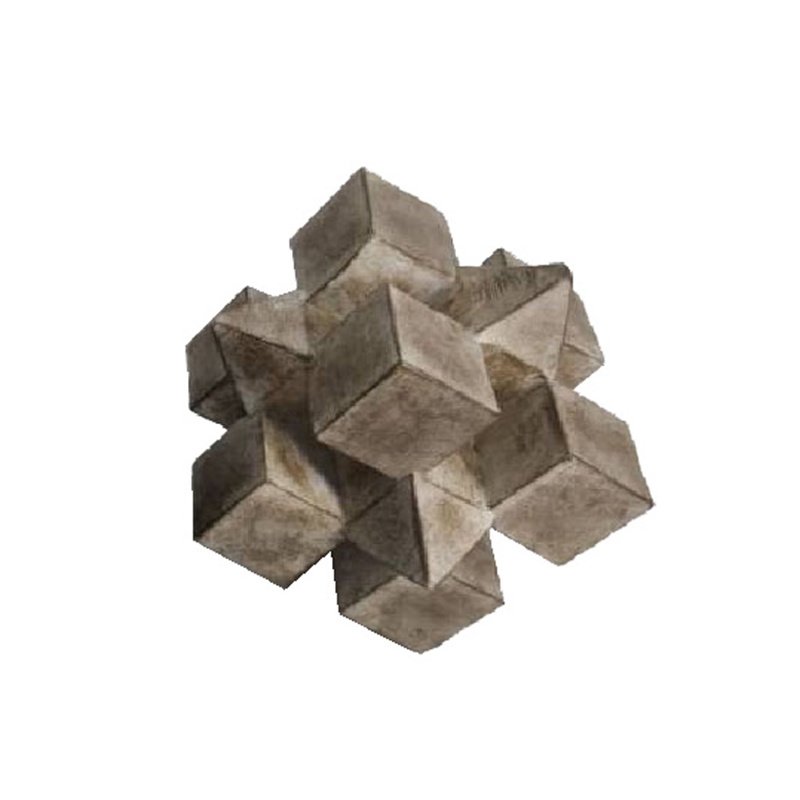 Liberta-Maison 3D CUBE Διακοσμητικό Κόμπος 15x15x15cm Polyresin Φυσικό 022291