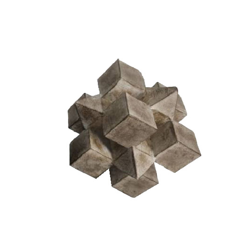Liberta-Maison 3D Cube Διακοσμητικό Κόμπος 20x20x20cm Polyresin Φυσικό 022292