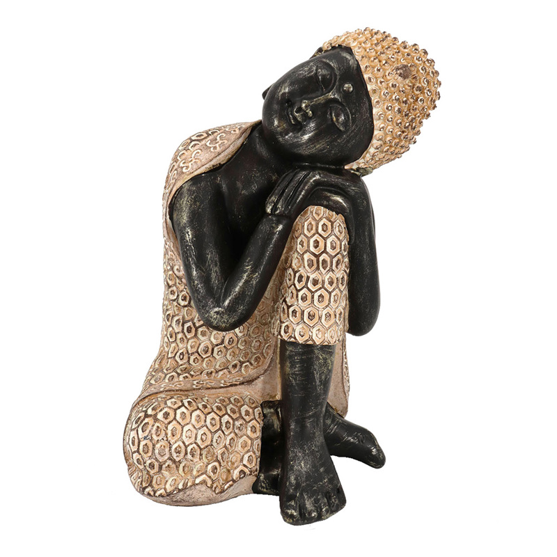 Liberta - Maison RESTING BUDDHA 1 DECO Βούδας Resin Φυσικός/Μαύρος 15x14.5x23.5cm 022294