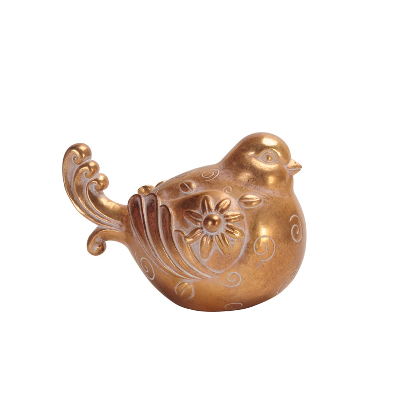 Liberta - Maison - ΣΗΜΑΝΤΙΚΟ: Σε περίπτωση διαφοράς τιμής από το κατάστημα ισχύει παντα και μόνο η τιμή του καταστήματος Liberta - Maison HOOPOE 2 DECO Πουλί Resin Χρυσό 14.5x1