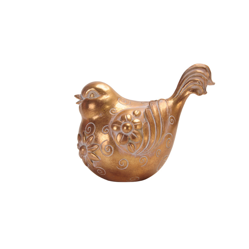 Liberta - Maison HOOPOE 3 DECO Πουλί Resin Χρυσό 16x10.