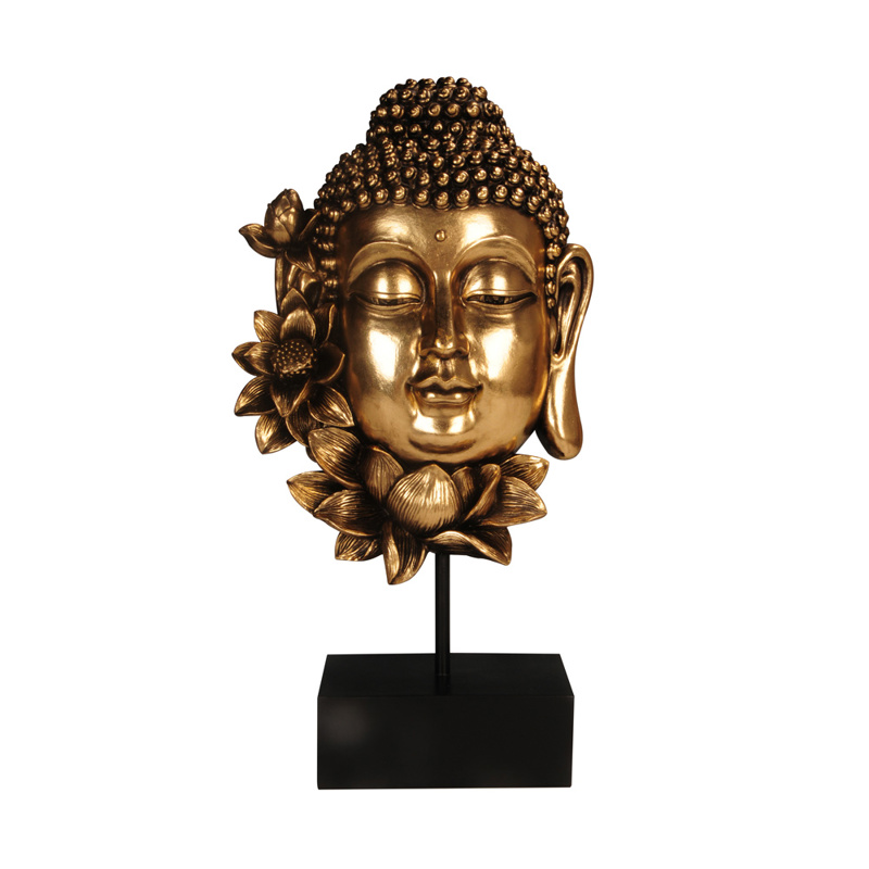 Liberta - Maison LOTUS BUDDHA DECO Βούδας Resin Χρυσός/Μαύρος 18.6x9x35cm 022507
