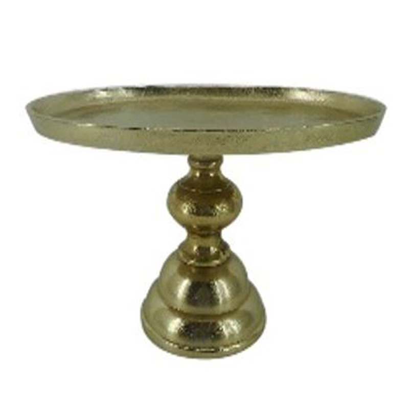 Liberta-Maison Dazzle Πλατώ Με Πόδι 30x20x19cm Αλουμίνιο Χρυσό 022668