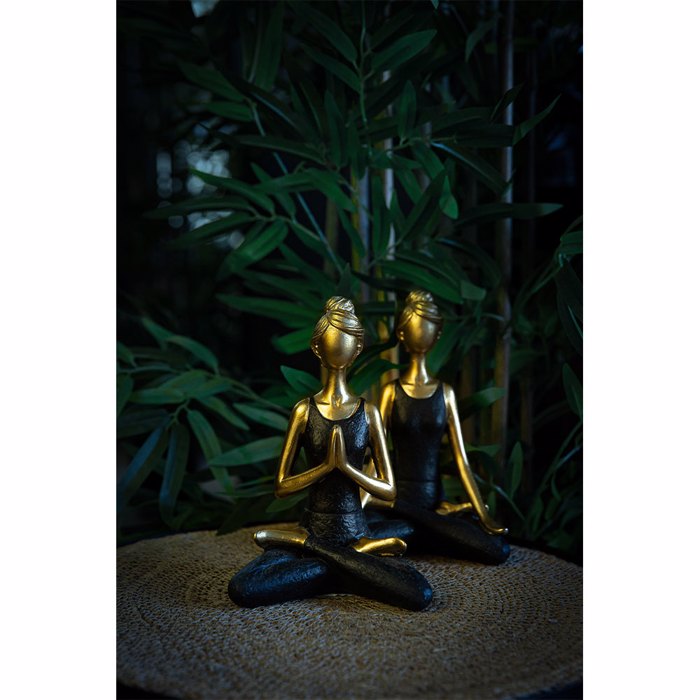 Liberta - Maison VASANTA 1 DECO Figura Resin Xrusi/Mavri 13.5x9x19.5cm 022718