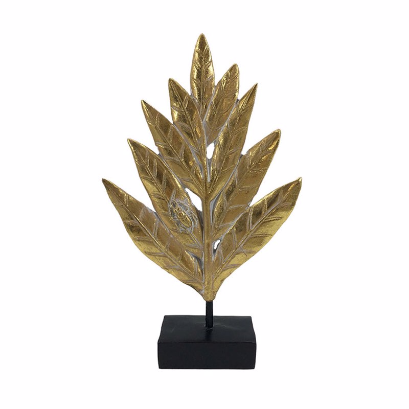 Liberta - Maison RUOMO DECO Φύλλο Resin Χρυσό/Μαύρο 15.
