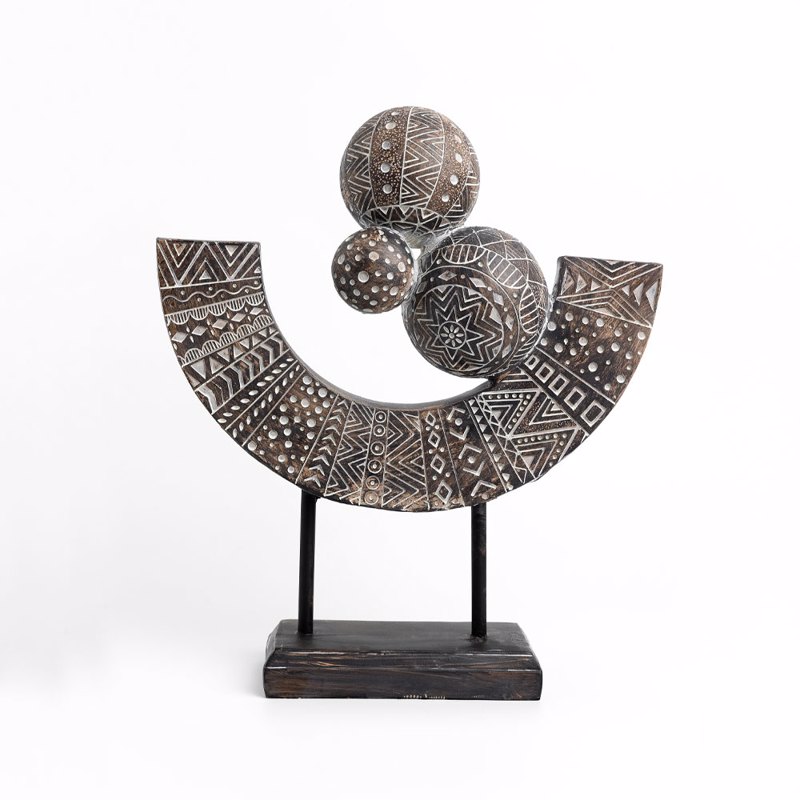 Liberta - Maison RABIA DECO Totem Resin Καφέ/Μπεζ/Λευκό