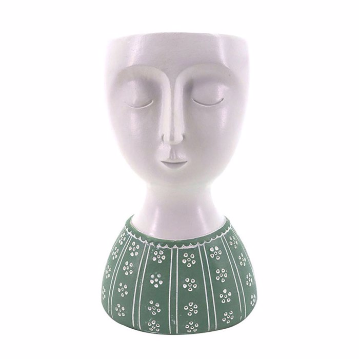 Liberta - Maison IPAMO GREEN Kaspo Resin Lefko/Menta 8.8x7.3x13.9cm 022749