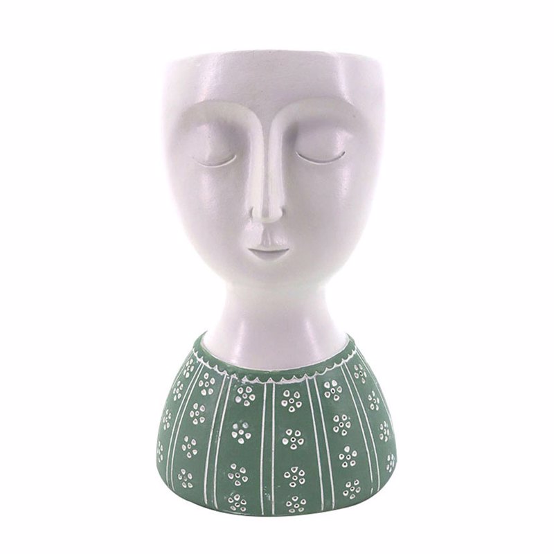 Liberta - Maison IPAMO GREEN Κασπώ Resin Λευκό/Μέντα 8.8x7.3x13.9cm 022749