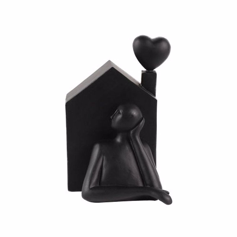 Liberta - Maison KEMMEL Διακοσμητική Φιγούρα Polyresin Μαύρη 13x12x18cm 022770
