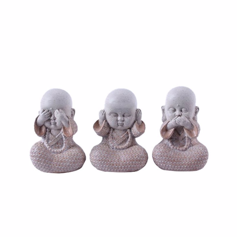 Liberta - Maison BULU DECO Σετ των 3 Βούδας Resin Terra