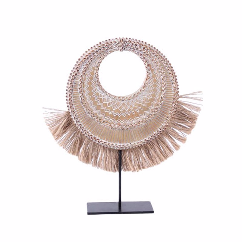 Liberta - Maison FAN Διακοσμητικό Totem Polyresin Φυσικό/Λευκό/Μαύρο 26x7x30cm 022805