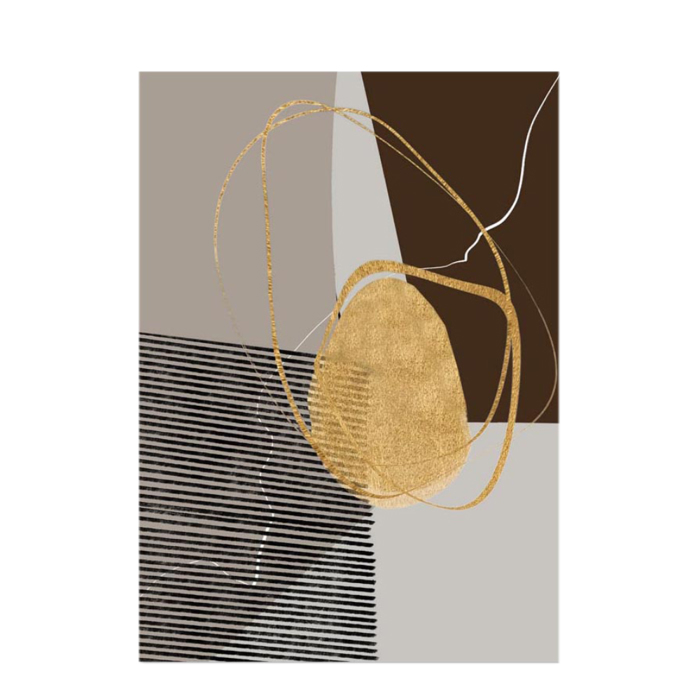 Liberta - Maison MAVAT 2 Pinakas Kambas me Poluxromo Xulo kai Xrusi Korniza 53x73x3.5cm 022826