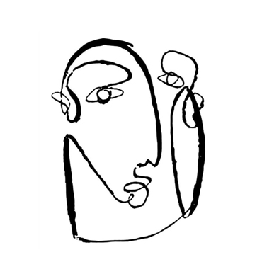 Liberta - Maison AZAMO 1 Πίνακας Καμβάς Λευκός/Μαύρος 50x60x1.8cm 022838