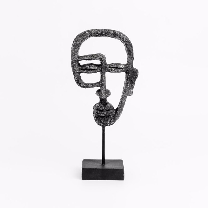 Liberta - Maison ACT BLACK 2 Διακοσμητικό Totem Polyresin Μαύρο 15x7x32cm 023517