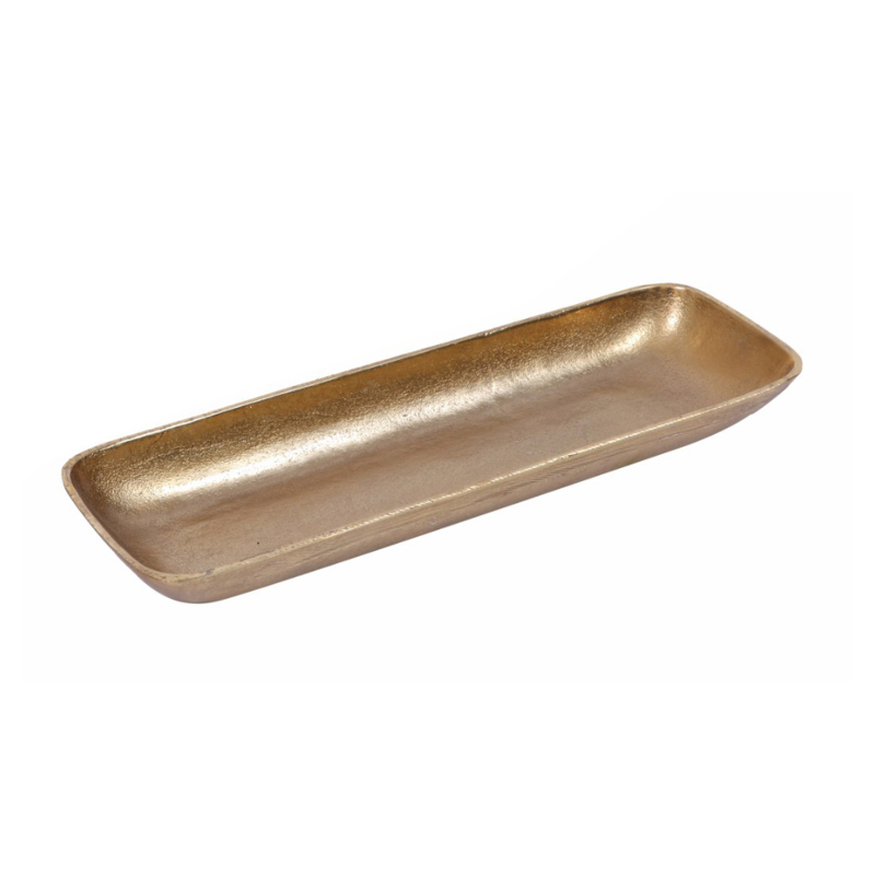 Liberta-Maison Pagri Δίσκος Διακόσμησης 30x16x4cm Αλουμίνιο Χρυσό 023576