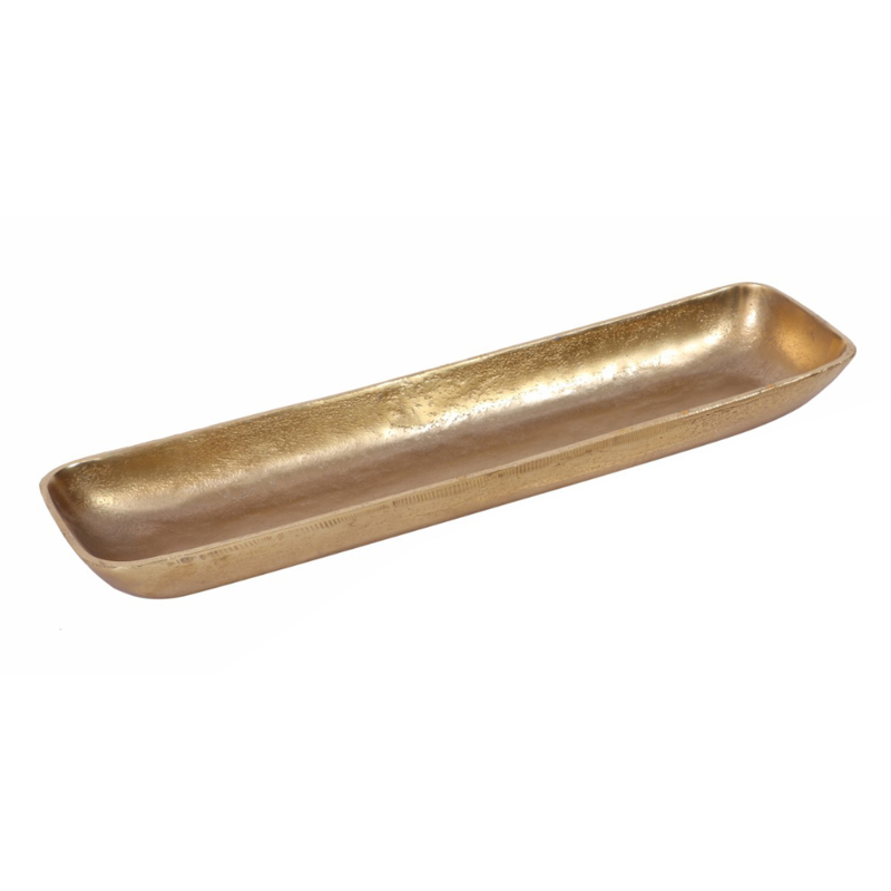 Liberta-Maison Pagri Δίσκος Διακόσμησης 40x17x4cm Αλουμίνιο Χρυσό 023577