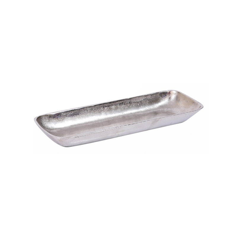 Liberta-Maison Zack Δίσκος Διακόσμησης 30x14x4cm Αλουμίνιο Ασημί 023598