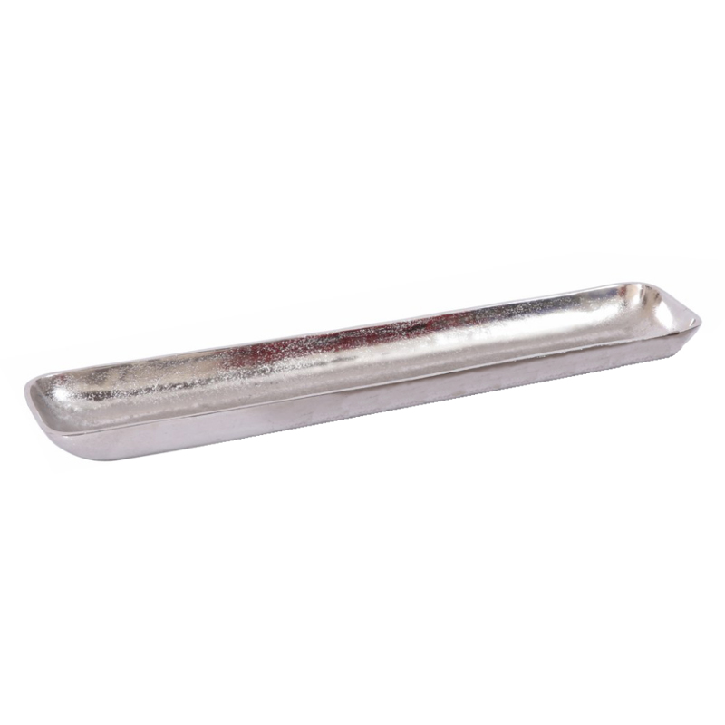 Liberta-Maison Zack Δίσκος Διακόσμησης 40x16x4cm Αλουμίνιο Ασημί 023599