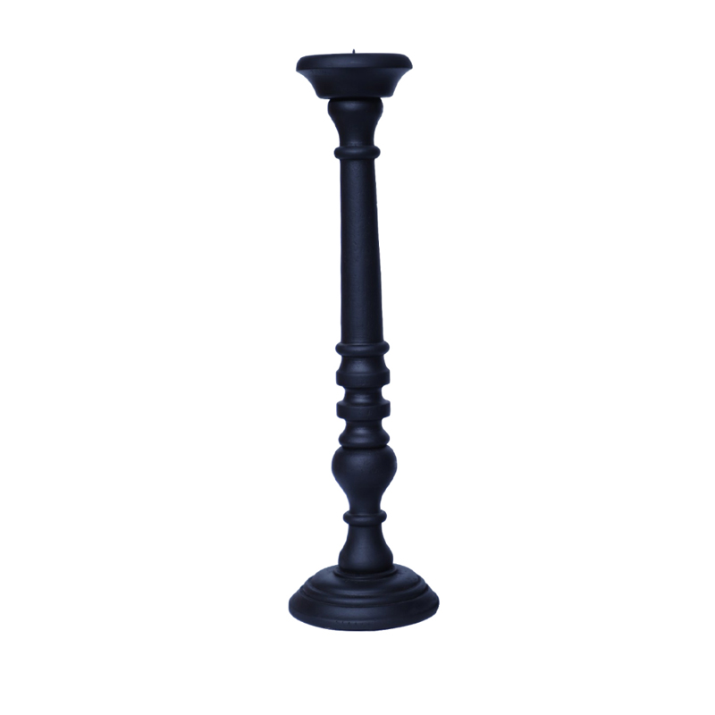 Liberta-Maison Berni Κηροπήγιο 13x13x50cm Ξύλο Mango Μαύρο 023678