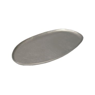 Liberta - Maison MANDY Διακοσμητικός Δίσκος Αλουμινίου Silver Mat 39x19x1cm 023964