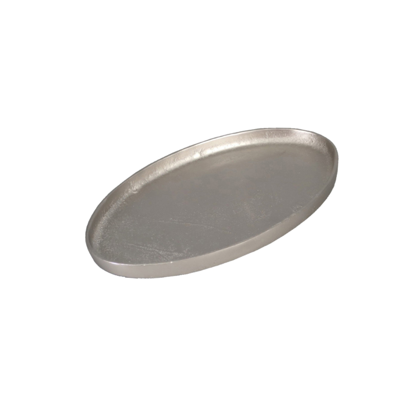 Liberta-Maison Nedd Δίσκος Διακόσμησης 30x15x2cm Αλουμίνιο Silver Ματ 023971