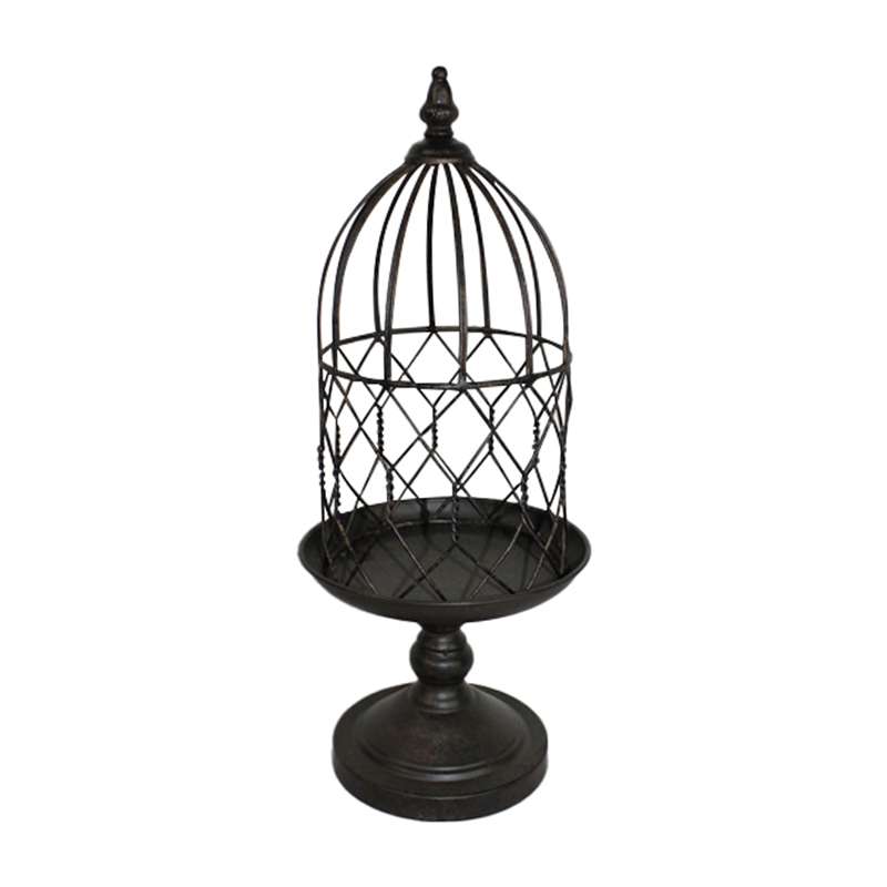 Liberta - Maison BERRY DECO Κλουβί Μεταλλικό Μαύρο Φ20.64x49.53cm 024134