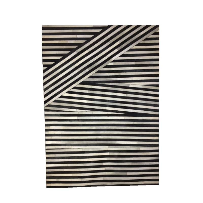 Liberta-Maison Zebra Χαλι Σαλονιού 170x240cm Δέρμα Μαύρ