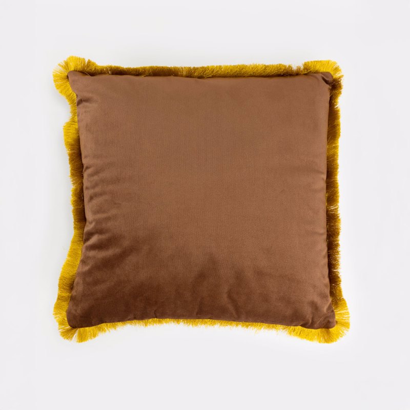 Liberta - Maison TERRICIO Διακοσμητικό Μαξιλάρι Βελούδινο Καφέ/Χρυσό 45x45cm 025259