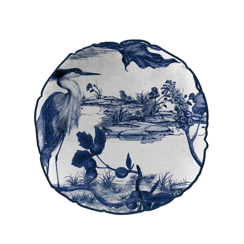 Liberta-Maison LAKE Διακοσμητικό Μαξιλάρι 45x45cm Βαμβάκι Λευκό Μπλε 025306