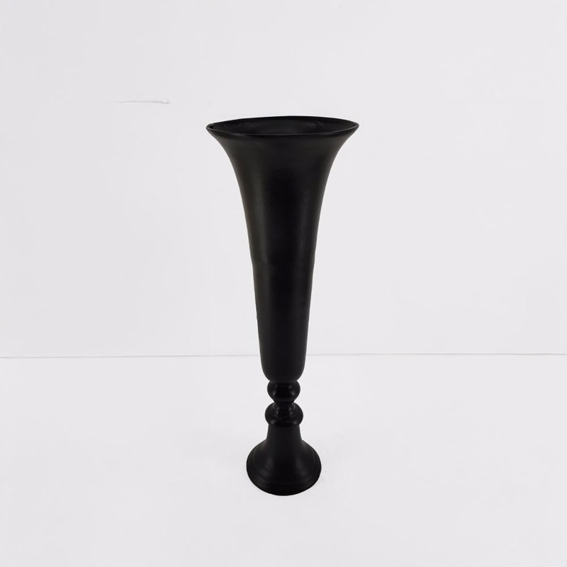 Liberta - Maison FLORES Βάζο Αλουμινίου Μαύρο Φ19x55cm 026006