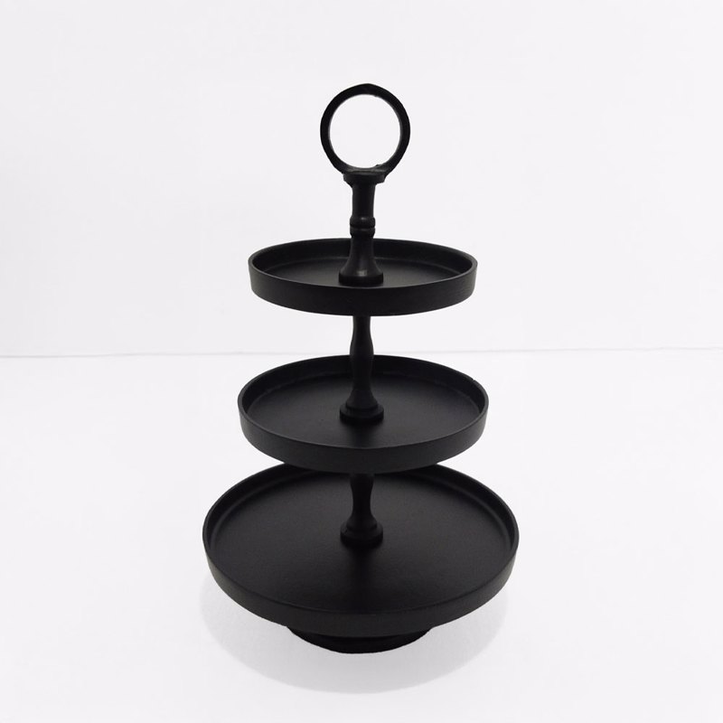 Liberta - Maison SERVIR Ορντεβιέρα 3 Επιπέδων Αλουμινίου Μαύρη Φ20x35cm 026007