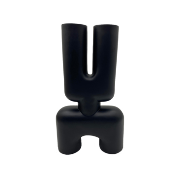 Liberta - Maison MORP Βάζο Resin Μαύρο 18.5x7x31.5cm 026101