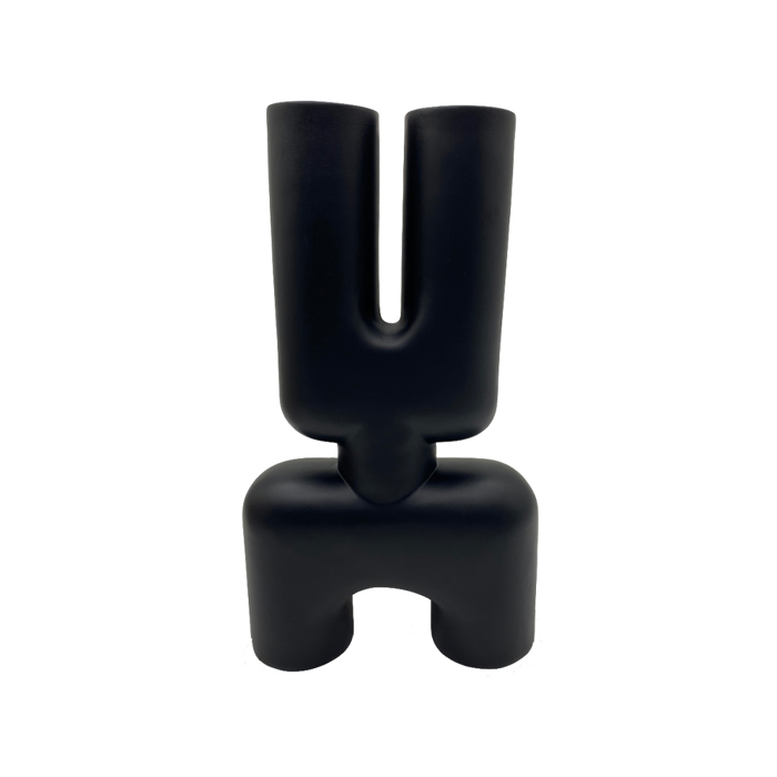 Liberta - Maison MORP Bazo Resin Mavro 18.5x7x31.5cm 026101