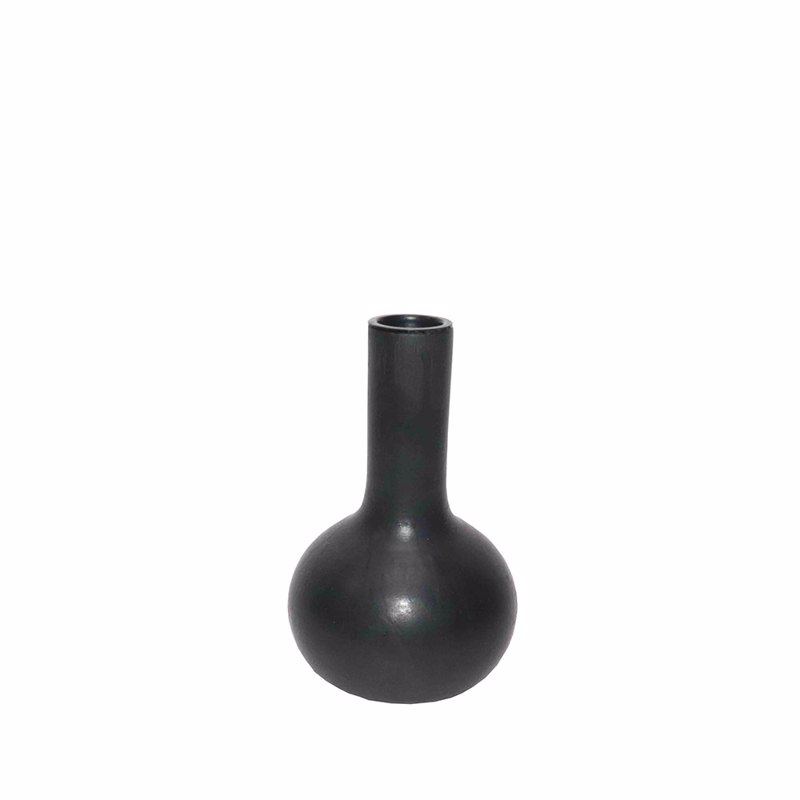 Liberta-Maison Scandi Κηροπήγιο 8x8x13cm Ξύλο Μαύρο 026491
