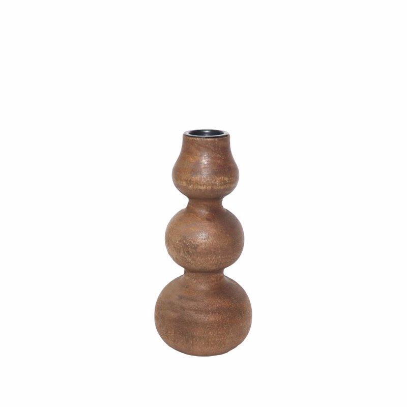 Liberta-Maison Scandi Κηροπήγιο 8x8x15cm Ξύλο Φυσικό 026497