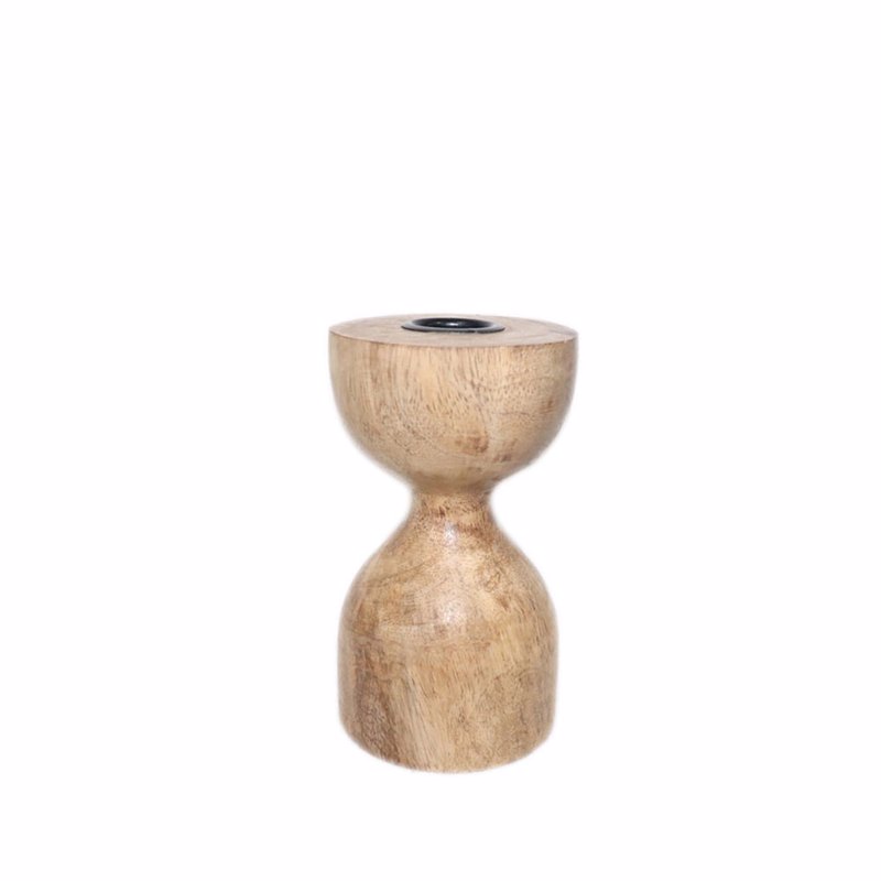 Liberta-Maison Cintura Κηροπήγιο 8x8x13cm Ξύλο Φυσικό 026536