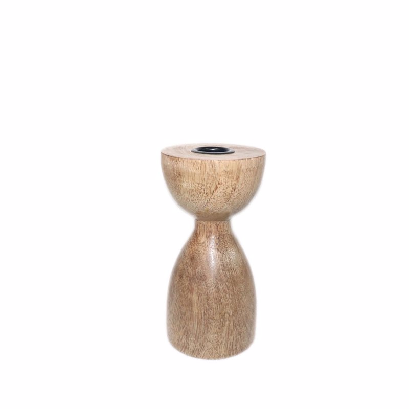 Liberta-Maison Cintura Κηροπήγιο 8x8x15.5cm Ξύλο Φυσικό 026537