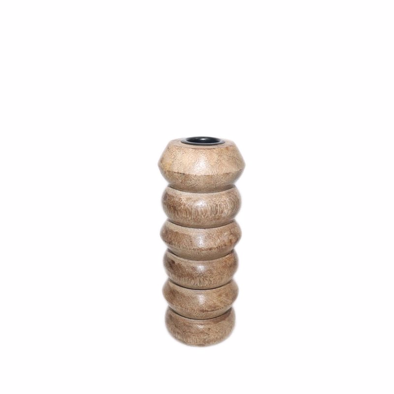 Liberta-Maison KAMAR Κηροπήγιο 6x6x15cm Ξύλο Φυσικό 026541