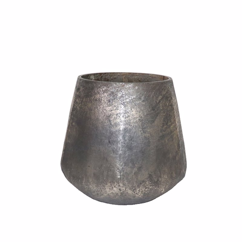 Liberta-Maison Campal Βαση Ρεσω 18x18x16cm Γυαλί Χρυσό Μπρονζε Ασημί 027026
