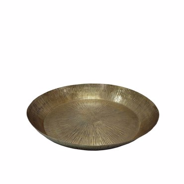 Liberta - Maison ERDUS Διακοσμητικός Δίσκος Αλουμινίου Χρυσός Φ41x6cm 027072