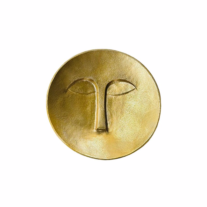 Liberta - Maison FACE DECO Διακοσμητικό Τοίχου Αλουμινίου Χρυσό Rough Φ38x8cm 027110