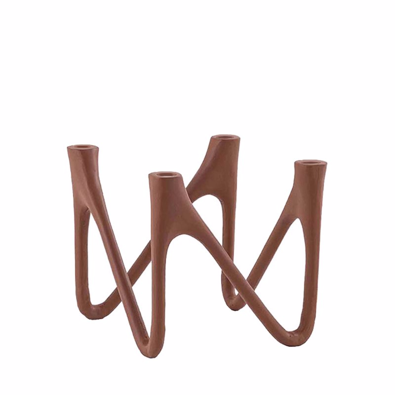 Liberta - Maison - ΣΗΜΑΝΤΙΚΟ: Σε περίπτωση διαφοράς τιμής από το κατάστημα ισχύει παντα και μόνο η τιμή του καταστήματος Liberta - Maison FORMAS Κηροπήγιο Αλουμινίου 4 Θέσεων T