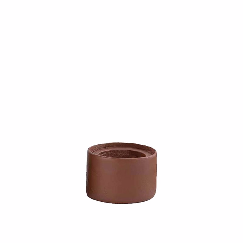 Liberta-Maison Formas Κηροπήγιο 9x9x6cm Αλουμίνιο Terracotta ROUGH 027126