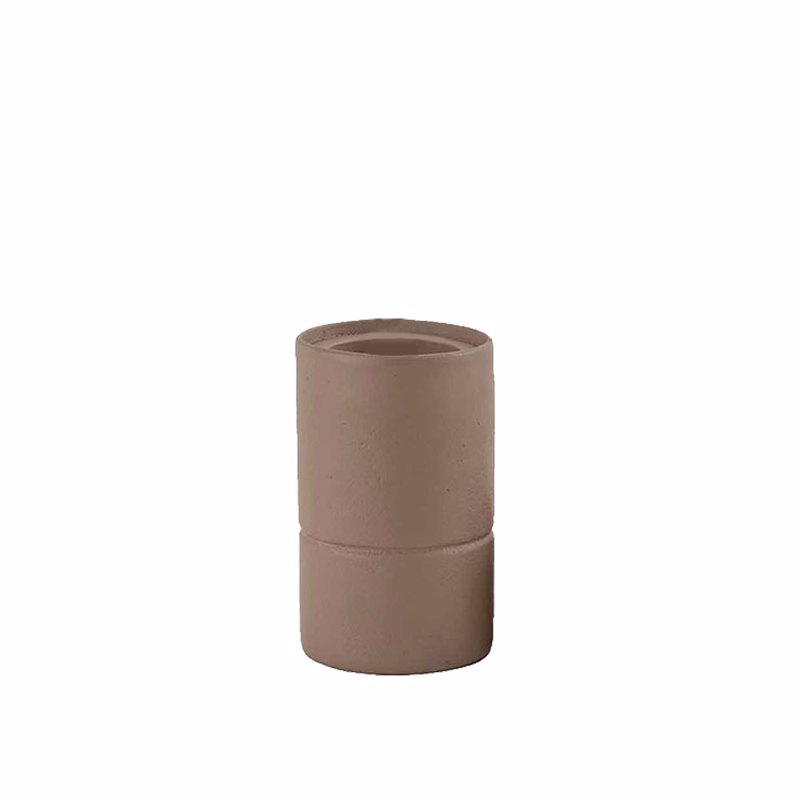 Liberta-Maison Formas Κηροπήγιο 9x9x14cm Αλουμίνιο BEIGE ROUGH 027127