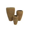 Liberta-Maison Nerea Tall Gastra Set 3tmx 43x43x70cm Seagrass Fusiko Metallo 027369