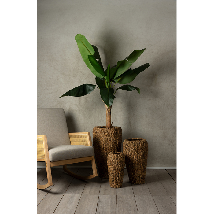 Liberta-Maison Nerea Tall Gastra Set 3tmx 43x43x70cm Seagrass Fusiko Metallo 027369